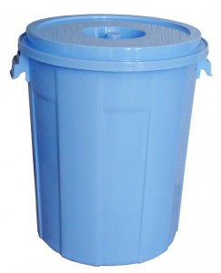 Poubelle 70l bleu