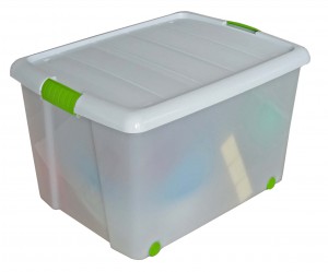 Boite de rangement avec couvercle 65 L