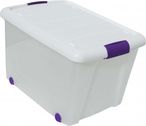 Boite de rangement avec couvercle 50 L